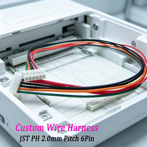 Aangepaste JST PH 2.0mm pitch 6-pins connector kabel met voorgekrimpte terminal draadboom voor draagbare medische detector slimme module - Product Image 1