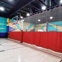Tirai pembagi Gym gedung olahraga multifungsi Fold-Up kustom dalam ruangan tenis Court pembagi ekspor
