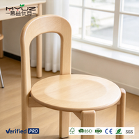 Chaise Rey ergonomique pour salle à manger, pieds croisés, assise concave, empilable, couleur personnalisée, en bois d'hévéa, pour la maison ou le bar