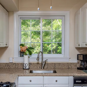 Nuoxin uPVC PVC trượt kính cửa sổ nướng thiết kế trượt kính văn phòng tiếp nhận cửa sổ - Product Image 4