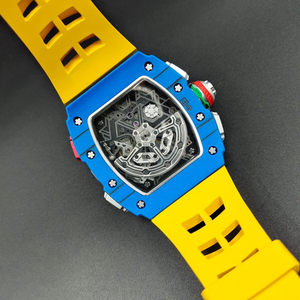 RM65-01 Men's Carbon Fiber <b>Chronograph</b> <b>Automatic</b> Mechanical Watch, 41mm, Colorful Sporty Fashion Watch - Product Image 4