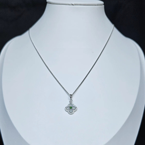 Collar de Diseño Floral Moderno y Minimalista de Gran Calidad, Elegante, Longitud Ajustable, Chapado en Plata 925, Unisex, para Uso Diario - Product Image 2