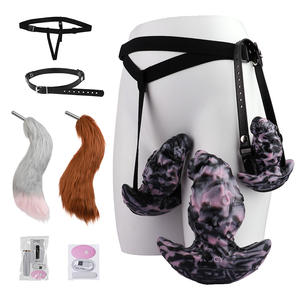 Super Big Anal Plug Flüssiger Silikon <span class=keywords><strong>dildo</strong></span> mit Gürtel basis für erfahrene Spieler Wirbel Wasserdichtes Spielzeug für Erwachsene für Unisex Backdoor - Product Image 1