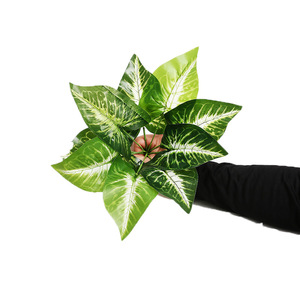 Artificial Green Plant 30cm-100cm High Simulation Leaves Indoor Outdoor Decoration Home <b>Wedding</b> <b>Props</b> Plastic Material - Product Image 2