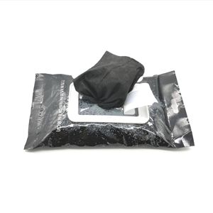 Lingettes nettoyantes pour le visage, personnalisées, noires, 25/20 pièces - Product Image 2