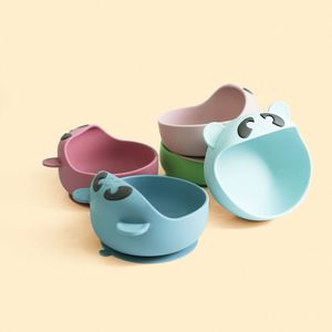 Tazón de Silicona de Grado Alimenticio Es-Pro Super Cute para Bebés, Diseño de Oso, Libre de BPA, Antiderrames, Fuerte Succión, Apto para Microondas - Product Image 1