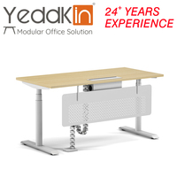Bureau debout modulaire moderne, poste de travail électrique réglable en hauteur en acier pour la maison, le bureau, l'école, l'appartement