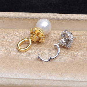 Colgante de Plata S925 con Forma de Flor Grande para Mujer, Hebilla Universal para DIY, Soporte Vacío para Colgante, Decoración con Cuerda, 5630, Accesorios de Joyería - Product Image 1