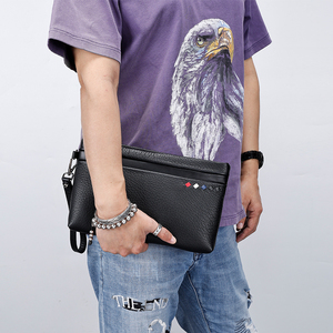 תיק יד מצמד עור בגדי עור בגדי עור מותרים לוגו מותאם אישית עור אמיתי תיק מצמד גברים אמיתי תיק מצמד - Product Image 3