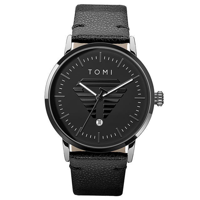 ☆tomi☆ TOMI T042 High Quality Quartz Watch Leather Strap Round Dial