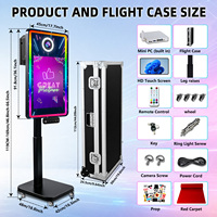 Newly 21.5 Inch Touch Screen Electric Lifting Mirror Photobooth Machine Photo Mirror Booth Selfie Digital Mirror Photo Booth