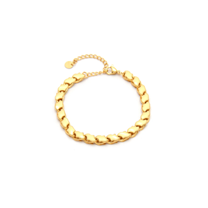 Fashion Chain <b>Bracelet</b> 316L Stainless Steel PVD Gold Plating Sustainable Resistant Link Design - Product Image 2
