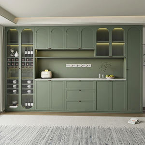 Buffet de cuisine moderne en bois de grande capacité, personnalisé, pour le rangement de la salle à manger, vente d'usine pour l'ameublement de la maison - Product Image 1