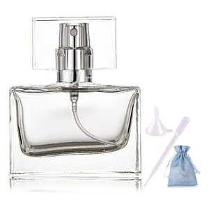 Botella de Perfume Cuadrada Transparente de 30 ml Personalizable, con Fondo Grueso, Pulverizador, Sellada, Vacía y Recargable, Diseño Rectangular - Product Image 1