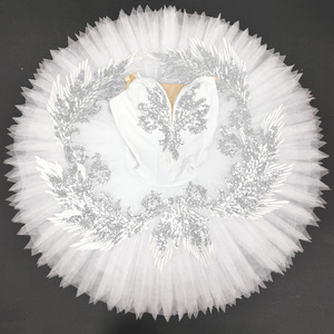 Professional Girls' <strong>White</strong> Sequin Tutu Ballerina Costume Embroidered Nonwoven Swan Lake Solo <strong>Dance</strong> <strong>Dress</strong> for Spring Performance - Product Image 2
