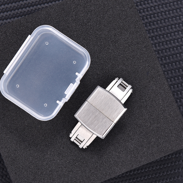 JUELONG Charm Watch Accessories OEM Brushed Solid Stainless Steel Folding Clasp for CTS Strap 16mm 18mm Buckle