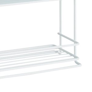 Support de cuisine personnalisé Étagère de rangement simple à double couche en acier inoxydable avec porte-bol en cuivre et métal en verre - Product Image 3