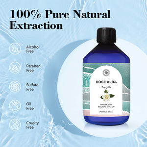 Hydrolat de Rosa Blanca Búlgara-Hydrosol orgánico para la cara del cabello-100% agua floral Rosa <span class=keywords><strong>Alba</strong></span> natural pura, destilación al vapor 500ML - Product Image 4