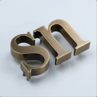 Lettres 3D en laiton antique SUS304 de qualité supérieure, signalétique métallique PVD, étanche IP65, pour centres commerciaux, magasins de luxe, devantures de boutiques, hôtels