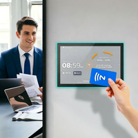 Tableta Antimicrobiana de 10.1 Pulgadas con Android 13 para Montaje en Pared |   POE y NFC |   Luz LED Ambiental para Salas de Reuniones