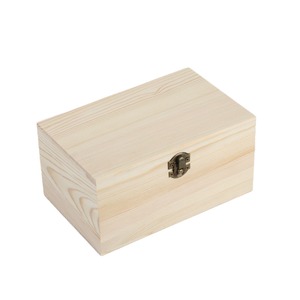 Caja de Madera de Pino con Tapa Abatible, Rectangular, de Madera Maciza, para Almacenamiento de Joyas, Organizador de Escritorio, Caja de Regalo, Portadocumentos - Product Image 5