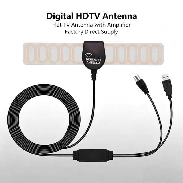 DVB T2 Antenna 20dBi 4K HD Digital TV Antenna High Gain BASE MOUNT 4-Band Signal Booster