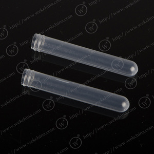In Transparent <b>Plastic</b> Test <b>Tubes</b> 16X80mm 13X75mm For Laboratory Use - Product Image 2