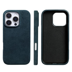 Étui de téléphone de luxe avec logo personnalisé, étui de téléphone personnalisé, étui de téléphone mobile en Alcantara pour étui en Alcantara - Product Image 1