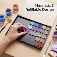 Mattierte Transparente Leere Lidschatten-Dose DIY Professionelle Künstler-Kompaktpuder-Palette Kosmetik-Verpackungsbehälter