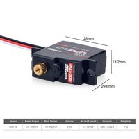 Servomoteur numérique Surpass Hobby 17g S0017M 1,8kg à engrenages métalliques pour avion RC, robot, camion, voiture, bateau, drones 1/18 1/16, accessoires