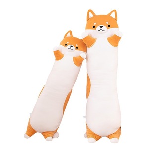 Almohada cilíndrica de <span class=keywords><strong>Shiba</strong></span> <span class=keywords><strong>Inu</strong></span>, muñeco de peluche grande para dormir, juguete de trapo, disponible al por mayor para niñas y niños - Product Image 5