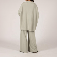 Design décontracté mousseline de soie lin coton femmes musulman modeste ensembles élégants ensembles de haute qualité pleine longueur vêtements personnalisés