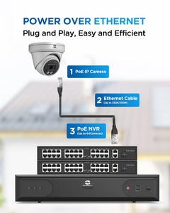 Gwsecu 64 kênh CCTV an ninh Hệ thống <span class=keywords><strong>camera</strong></span> 48X 5MP ngoài trời tầm nhìn ban đêm ai kinh doanh giám sát nhà NVR 64 máy ảnh PoE Kit - Product Image 4