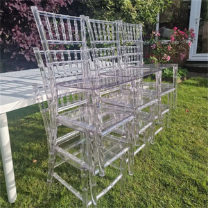 Chaises Chiavari en acrylique de luxe en gros pour hôtels, banquets, fêtes - Résine transparente en cristal, fabriquées en plastique PC - pour - Product Image 5