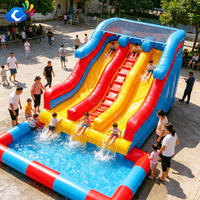 Toboggan aquatique gonflable en PVC de qualité commerciale, aire de jeux aquatique gonflable pour enfants