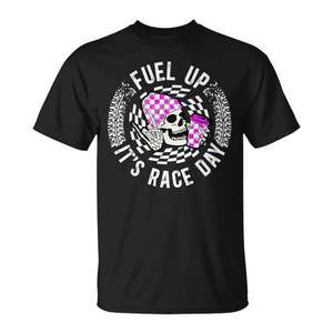 Camiseta negra pequeña Racing Mom Of A Racer Mother Racing Mama - Product Image 1