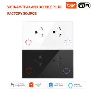 Vietnam Tailandia Especificación Panel de vidrio 15A Graffiti Zigbee Smart Socket con función de medidor de potencia - Product Image 2