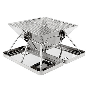 Stainless Steel Folding Charcoal <b>Grill</b> Outdoor Portable <b>BBQ</b> Stove for Camping Cooking - Product Image 1