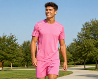 Ensemble t-shirt et short de haute qualité, unisexe, logo personnalisable, ensemble décontracté et sportif à séchage rapide