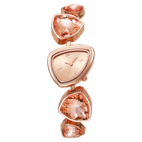 Montres à quartz de luxe pour femmes W125, petite taille, design triangulaire en alliage avec affichage à aiguilles, montres élégantes et tendance pour femmes