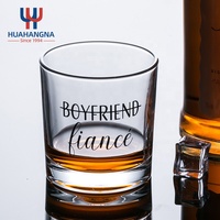 Logo personnalisé verres à whisky en cristal vintage à l'ancienne verre transparent sans plomb pour whisky coffret cadeau