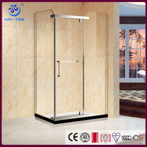 Cabine de <span class=keywords><strong>douche</strong></span> en verre texturé carré sans cadre conçu sur mesure pour les douches de villa d'hôtel - Product Image 2