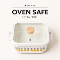 Casserole carrée en émail avec couvercle en verre, qualité alimentaire, résistante au four, facile à nettoyer, logo personnalisé, ustensile de cuisine pour cuisinière, vente en gros