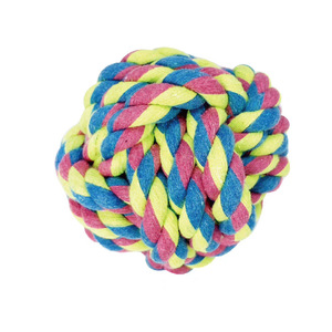 Giocattoli colorati per cani palle di cotone resistente cane giocattolo interattivo per animali domestici - Product Image 5