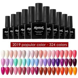 ชุดสีทาเล็บหลากหลายสไตล์,กาวทาเล็บสีแดงดำขาวชมพูแข็ง - Product Image 4