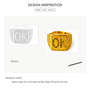 Bague de cocktail plaquée or pour homme, style hip-hop, bijoux en alliage, à porter au quotidien, cadeau - Product Image 4