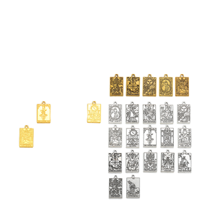 20 dijes de cartas de Tarot de adivinación de bruja Retro 23*14mm J502 colgante de aleación clásico para fabricación de joyas DIY para collares - Product Image 4