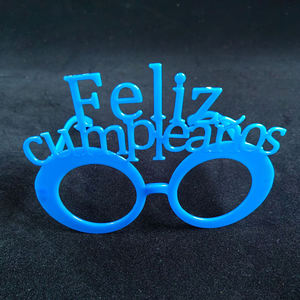 Gafas de PVC con Forma de Cinco Estrellas de Feliz Cumpleaños en Español para Regalos de Navidad, Halloween y Graduación - Product Image 1