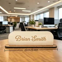 Plaque de nom de bureau personnalisée en bois brut, personnalisable avec nom à définir soi-même, panneaux en bois brut, plaque de nom de bureau en bois