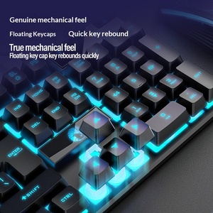 Clavier mécanique filaire RGB, interface USB, 108 touches, clavier numérique programmable, clavier ergonomique pour jeux, ensemble clavier-souris - Product Image 4